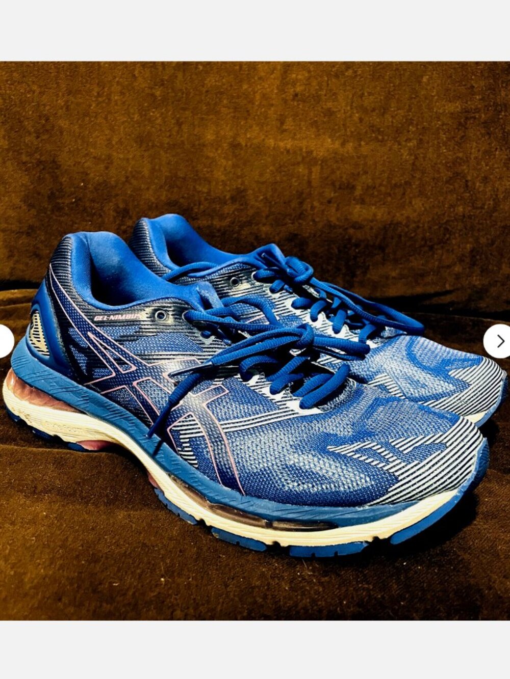 Asics GEL-Nimbus 19 Lite-Show T7C8N-9590 Women's 9.5 Running Blue Pink XLNT Cond